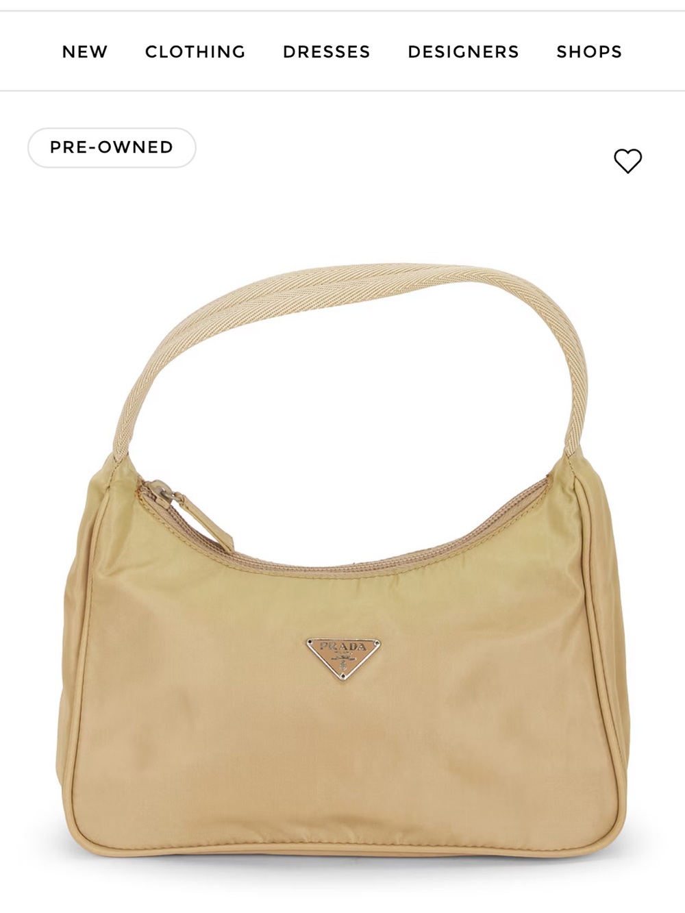 🔥Authentic Prada MV515 Tessuto Mini Hobo Bag | Beige | (Reissue $1320.00)
